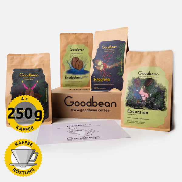 Geschenkbox | 4 x 250g | Espresso ( Vollautomat ) oder Filterkaffee