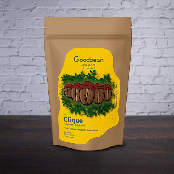 Die Clique | Kaffee - Goodbean  | Kolumbien
Speciality Coffee - Kaffee Bohnen - Bester Einsteigerkaffee