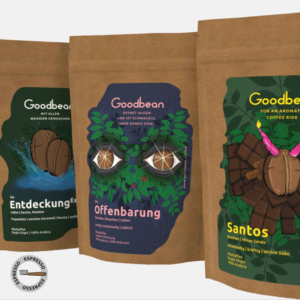 Probierset / Kaffeetasting - Klassische Bohnen | Espresso - Goodbean
Espresso Bohnen - Speciality Coffee