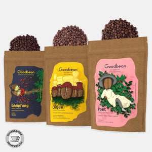 Probierset / Kaffeetasting - floral / fruchtig | Filterkaffee - Goodbean
Speciality coffee - Kaffee Bohnen