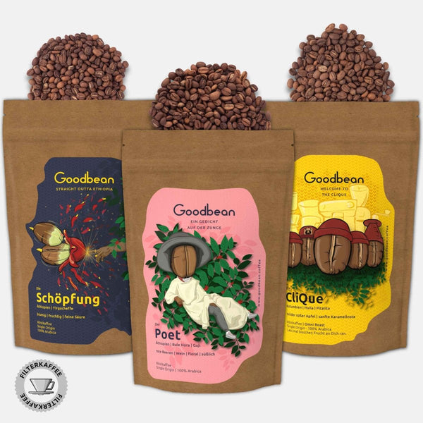 Probierset / Kaffeetasting - floral / fruchtig | Filterkaffee - Goodbean - Goodbean