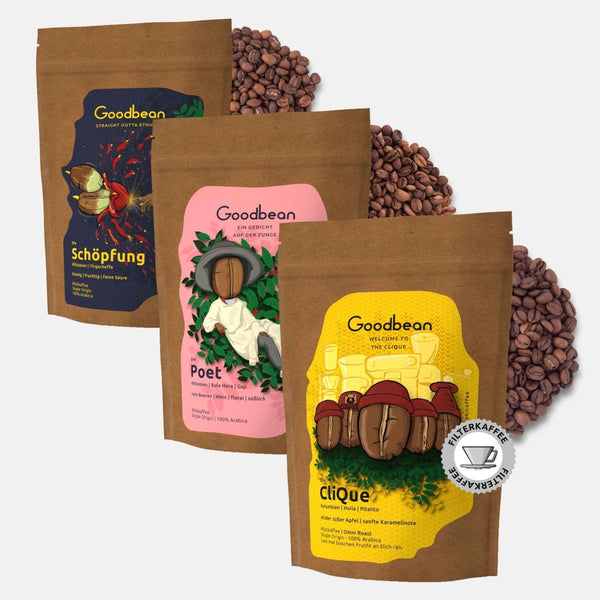 Probierset / Kaffeetasting - floral / fruchtig | Filterkaffee - Goodbean - Goodbean